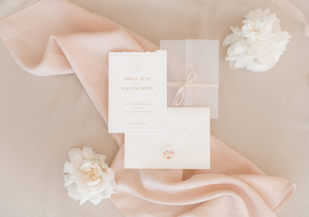 Wachsiegel, Pfingstrose, Flatlay, Papeterie, Einladung, Save the Date, Das Fräulein Hanse