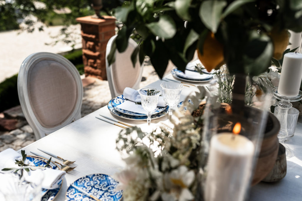 Hochzeitstisch, Tischdekoraiton, Mediterran, Outdoor Wedding, Weddingtable, Tablesetting, Olive